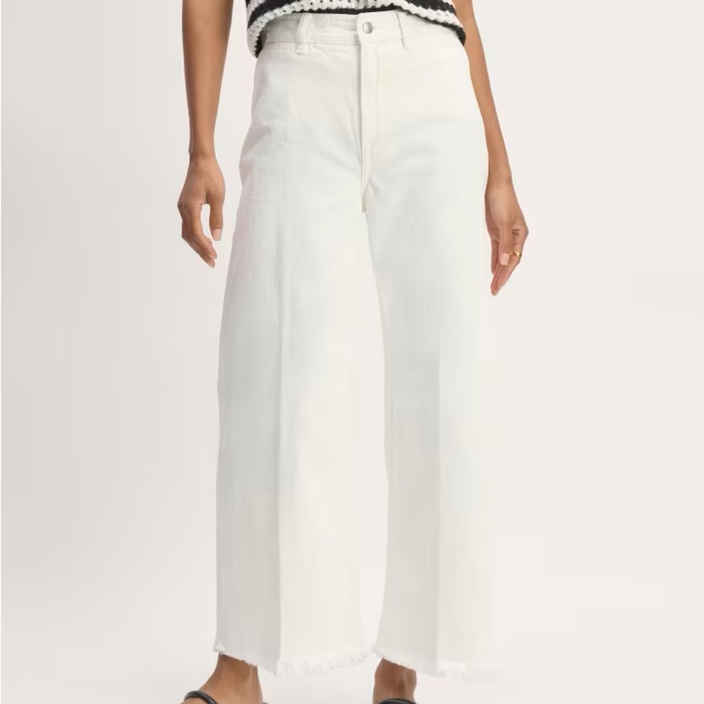 White Frayed Jeans